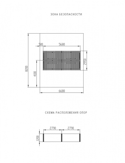 Пергола тент с качелями (наклоная) - МФ 78.03.02-01 /без поликарбоната/