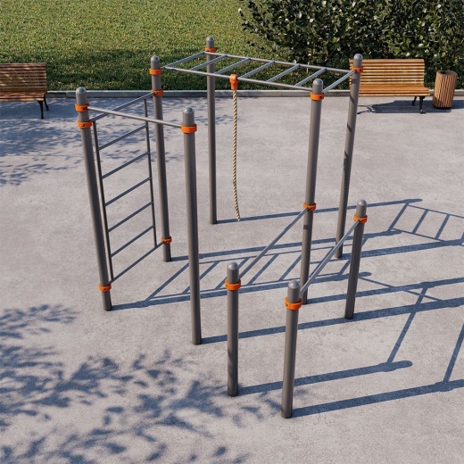 Спортивный воркаут комплекс СВС-37 (с канатом)