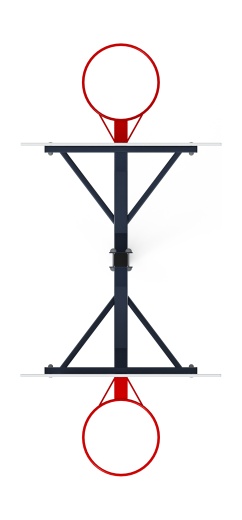 Стойка баскетбольная комбинированная (черно-белый) - СО 2.70.03-02