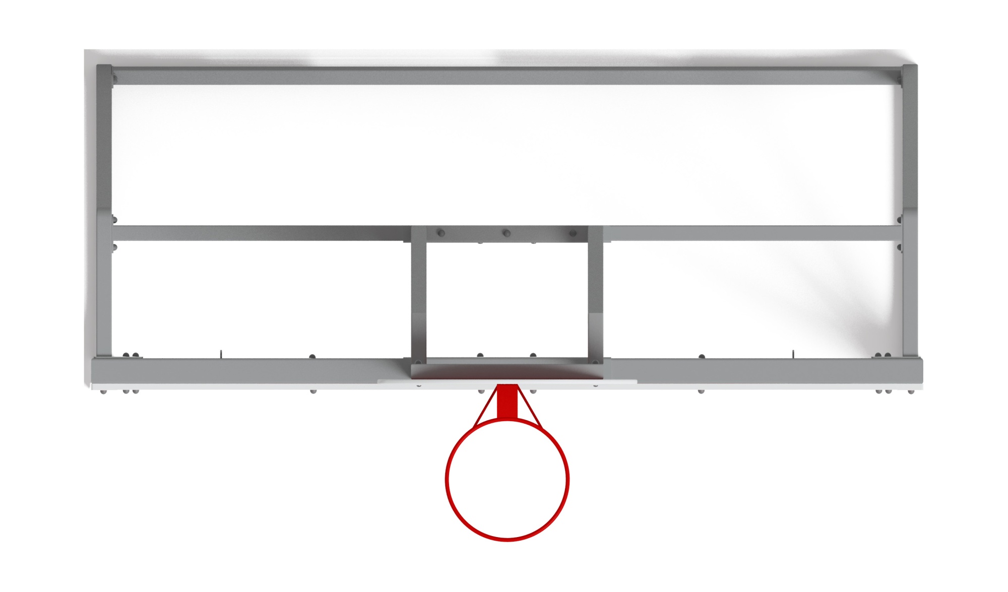 Ворота мини футбольные с баскетбольным щитом (красные) (с креплением сетки) - СО 2.60.05-02