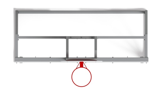 Ворота мини футбольные с баскетбольным щитом (красные) (с креплением сетки) - СО 2.60.05-02