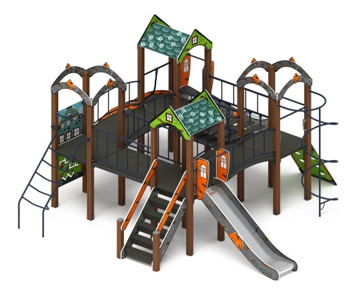 Дворик детства (Город) - ДИК 2.01.4.01-01 - Игровой комплекс H=1200