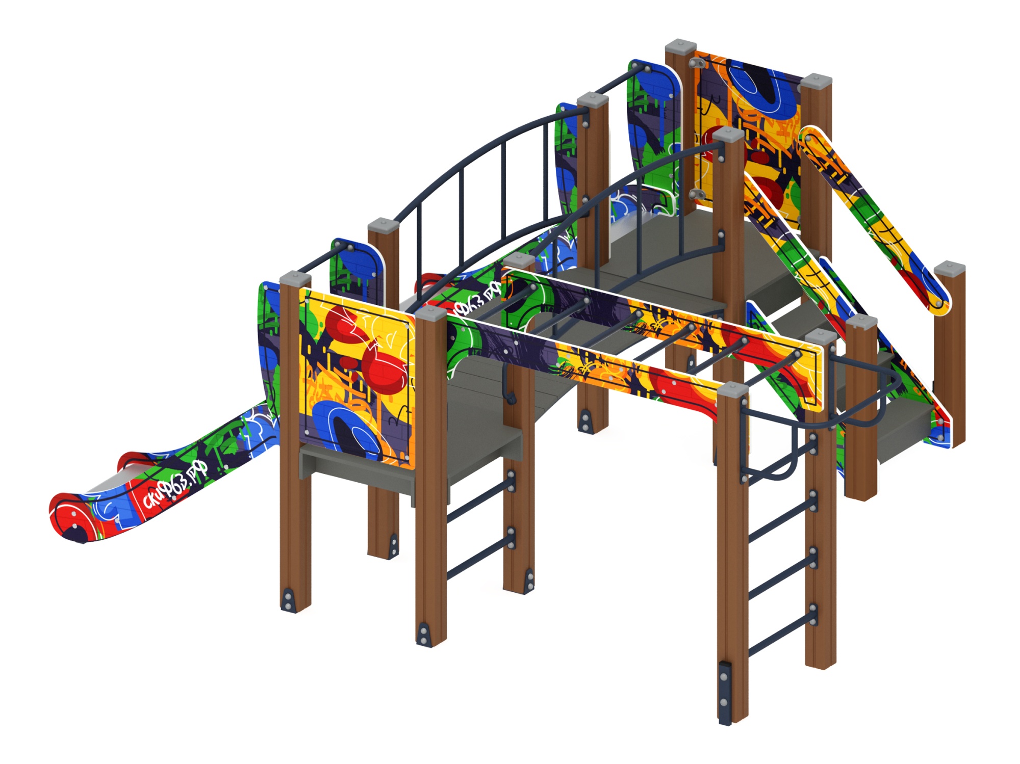 Карапуз (Граффити) - ДИК 1.001.04-03 - Игровой комплекс Н=750