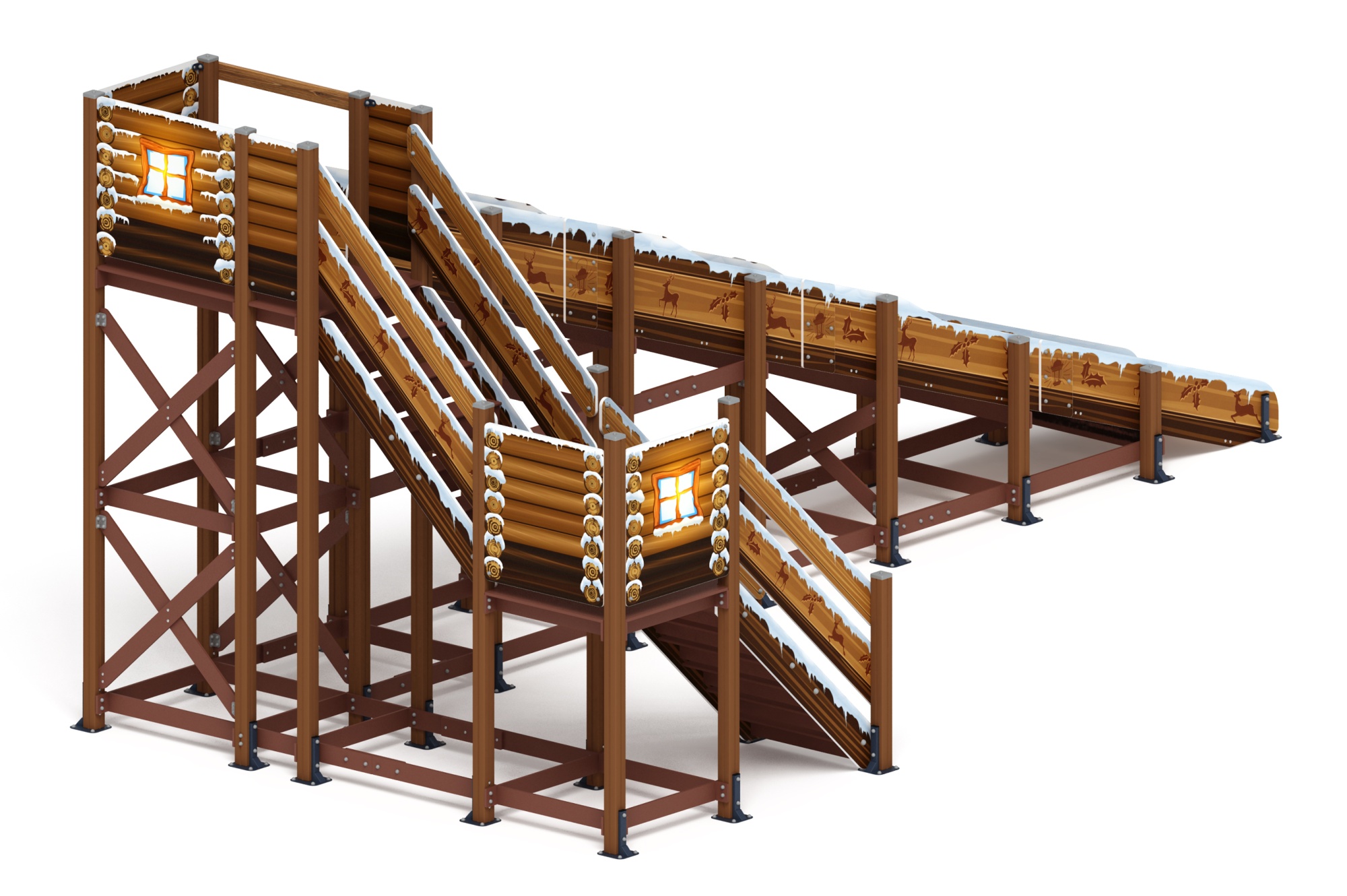 Горка Зима (коричневый) (под анкера) - ИО 49.01.03-03.И1 - Н=3000