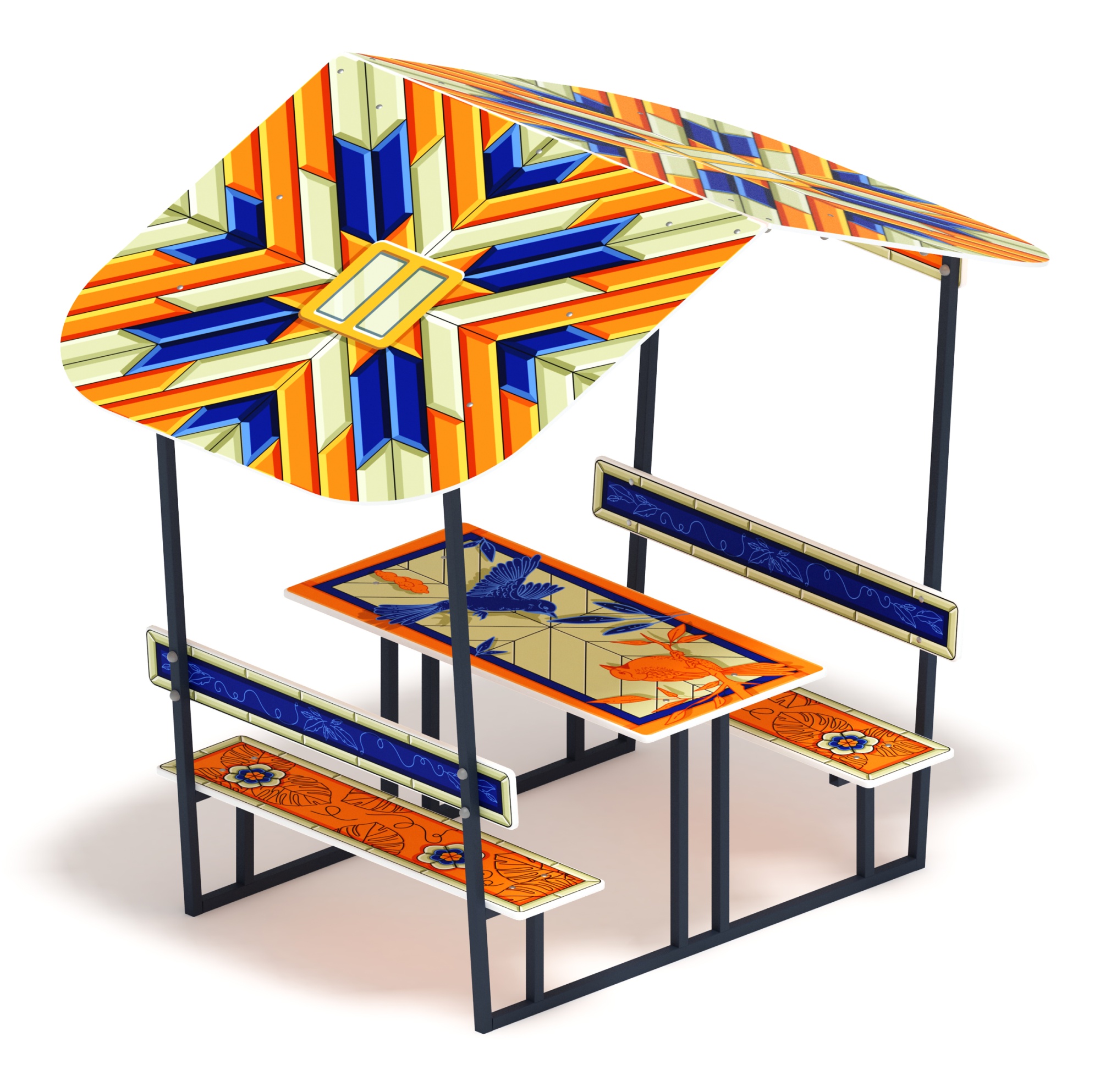 Столик детский с навесом (калейдоскоп) - МФ 31.01.08-07