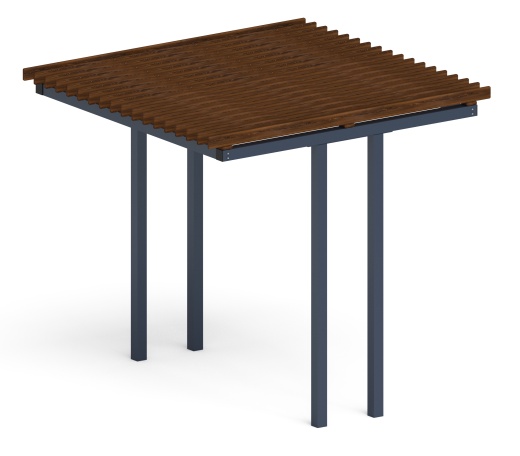 Пергола тент (прямая) - МФ 77.04.01-01 /без поликарбоната/