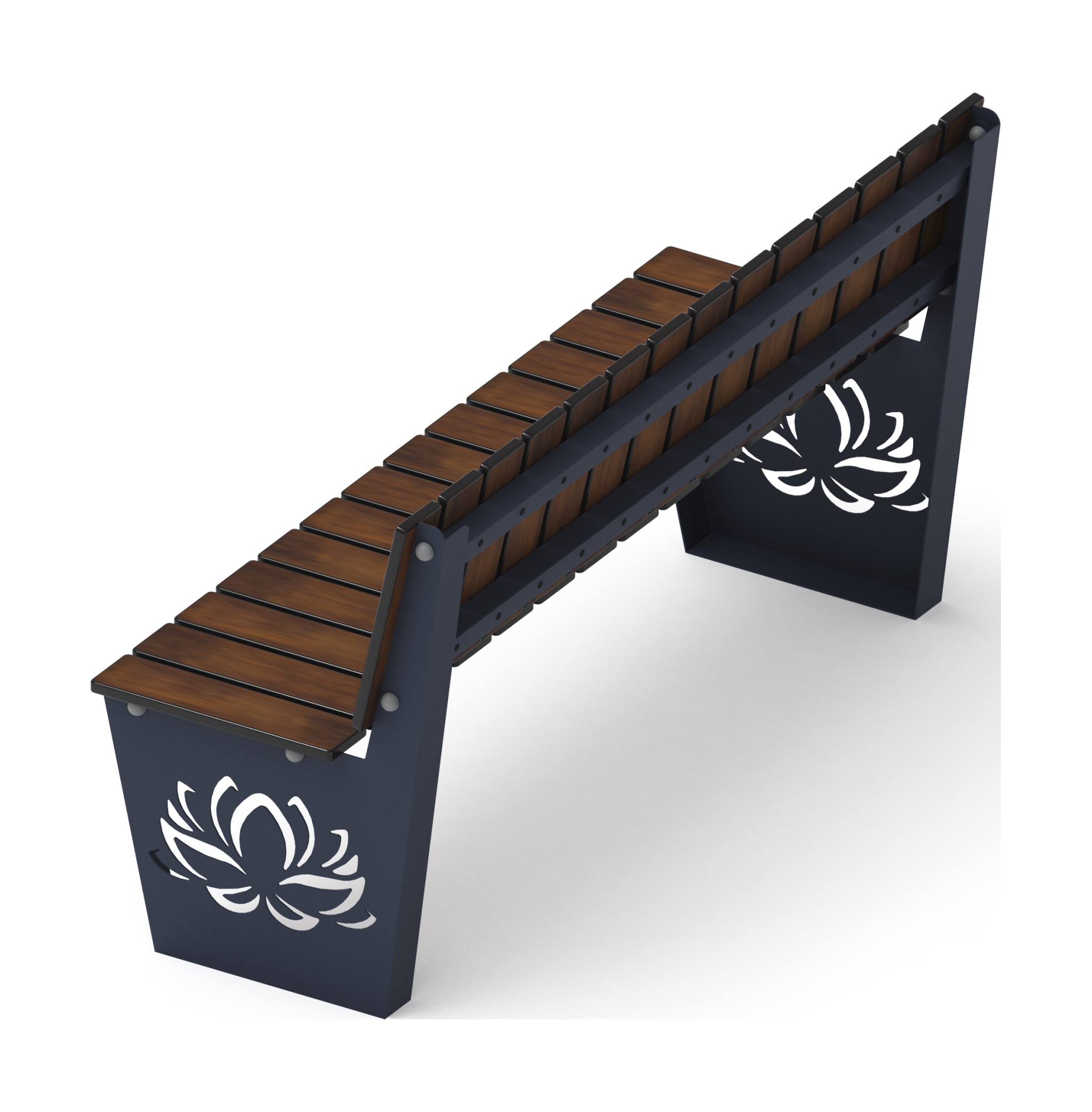 Скамья Лотос - МФ 42.02.01 (Темный дуб) (под анкера)