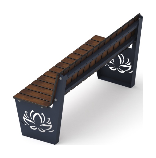 Скамья Лотос - МФ 42.02.01 (Темный дуб) (под анкера)