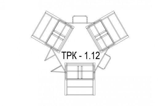 Тренажерная беседка на 3 тренажера (в составе ТР-1.67, ТР-1.62.1, ТР-1.64.1 с изменяемой нагрузкой) ТРК-1.12
