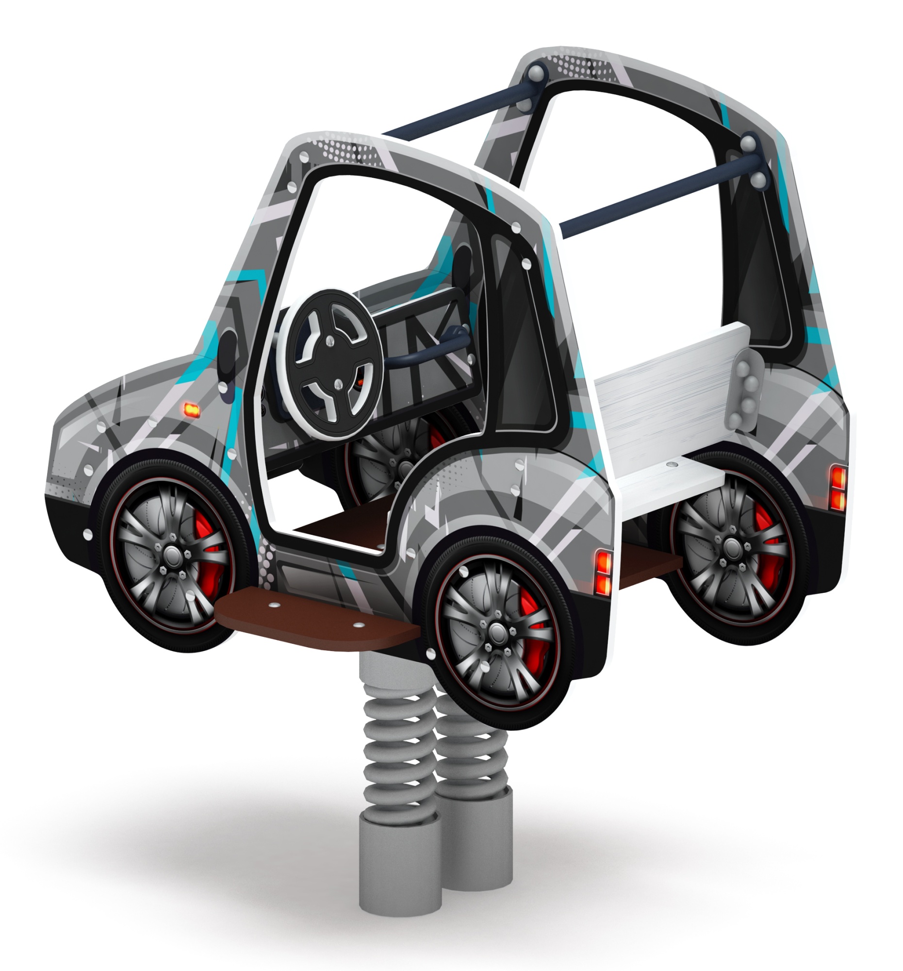 Машинка - Качалка на пружине двухместная машинка - ИО 23.03.01-04