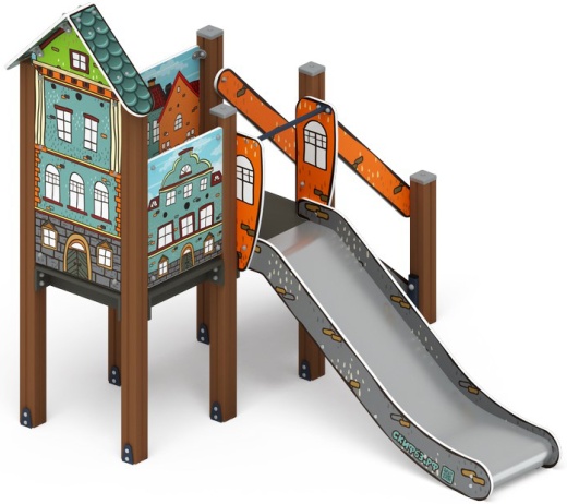 Горка с домиком - ИО 41.01.05-01 - (Город) H=900