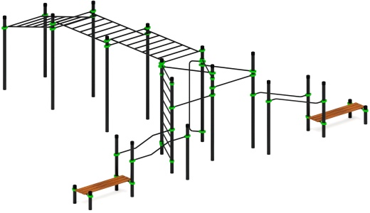 Воркаут ЛОВ 108 зеленый ВТ 102.25-02