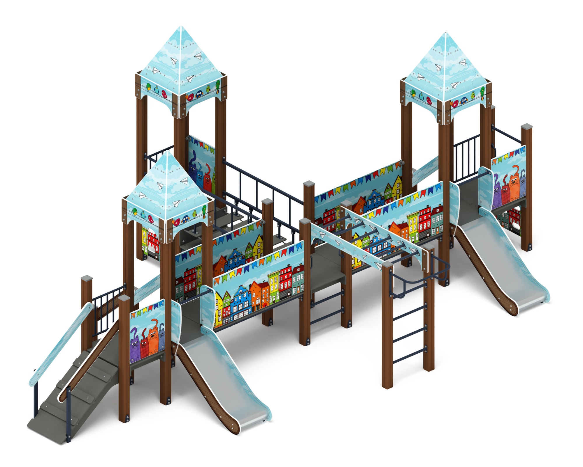 Королевство (Коты) - ДИК 1.15.05-21 - Игровой комплекс H=750