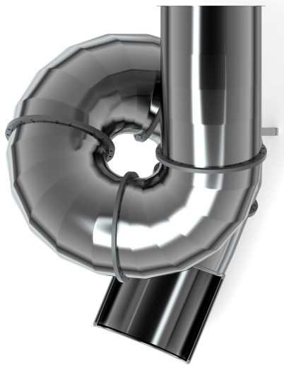 Горка тоннельная винтовая 2000 нержавеющая сталь SNST 2000.764