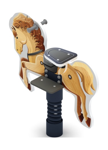 Лошадка 6 (Деревянный конь) - Качалка на пружине - ИО 22.01.13-04