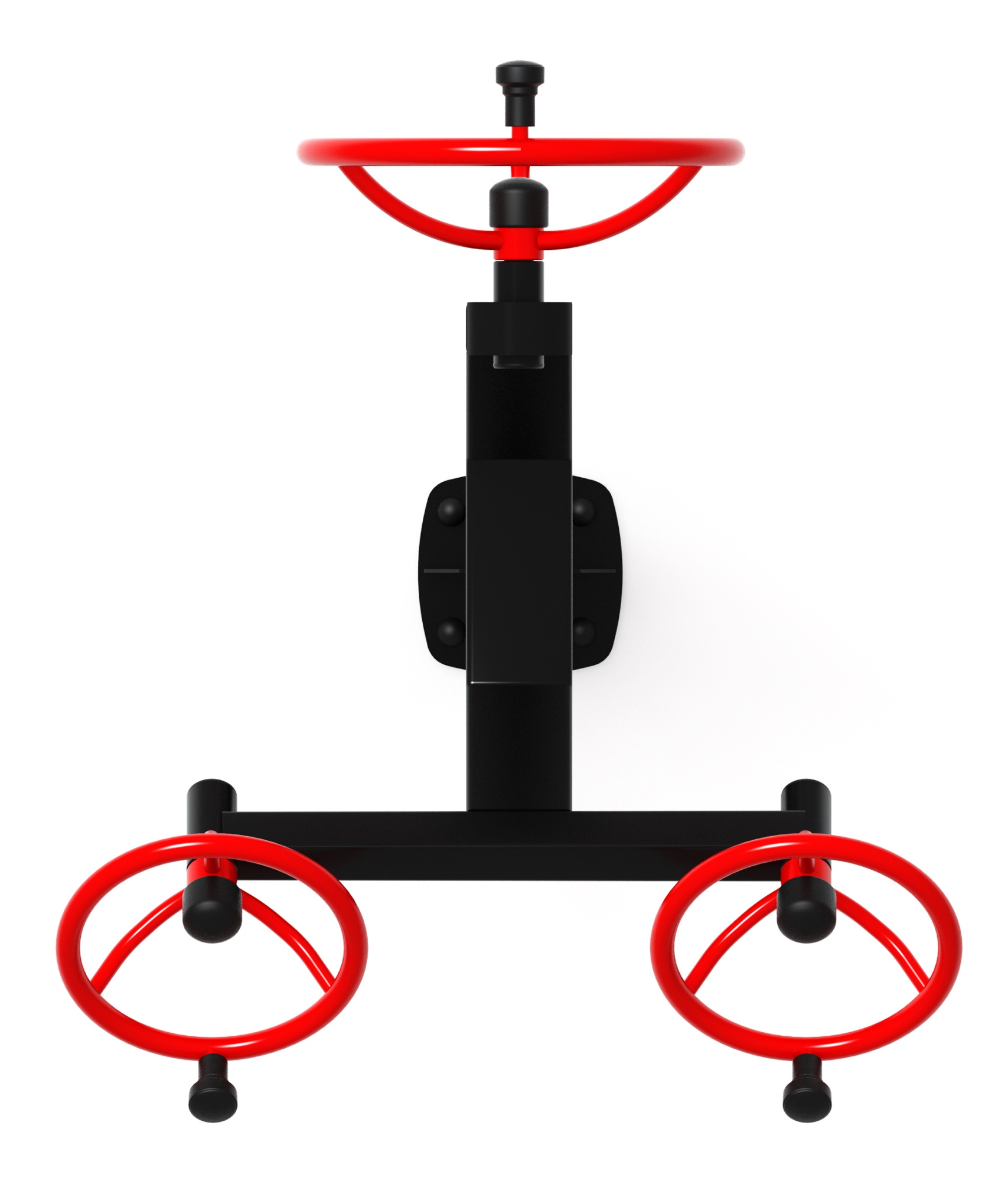 Рули (положение сидя) красный - Уличный тренажер - СТ 104-11