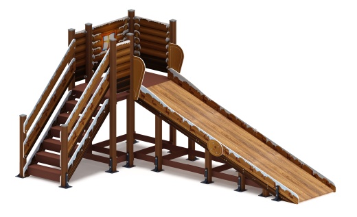 Горка Зима (коричневый) (под анкера) - ИО 49.01.01-13.И1 - Н=1500