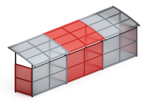 Навес для колясок (3 секции) МФ 743.01-02