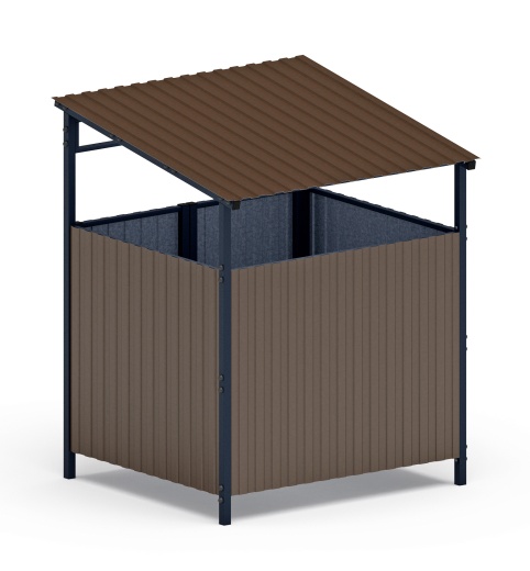 Навес контейнерной площадки для мусора (1 секция) МФ 55.02.02.1-02