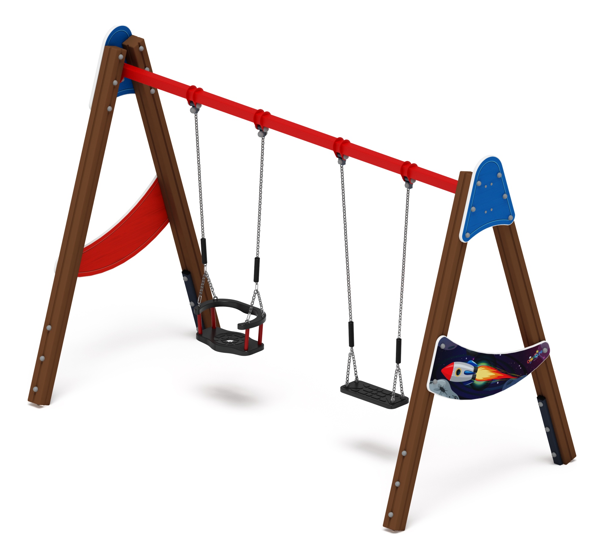 Качели двойные Д2 - ИО 12.Д.01.02.02-П.01 - (Космопорт)