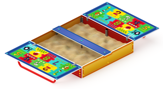 Песочница с крышкой средняя (Арифметика) - ИО 5.01.11-03