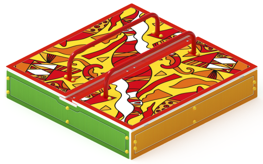 Песочница с крышкой средняя (Рыбы) - ИО 5.01.11-04