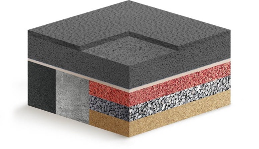 Покрытие из резиновой крошки Hard серое