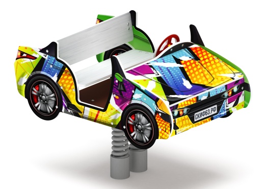 Кабриолет - Качалка на пружине двухместная машинка - ИО 23.03.02-02