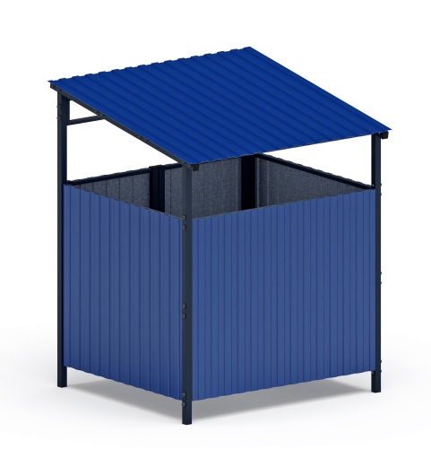 Навес контейнерной площадки для мусора (1 секция) МФ 55.02.02.1-03