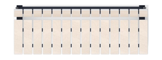 Скамья Лотос - МФ 42.02.01-01 (Светлый дуб)  (под анкера)