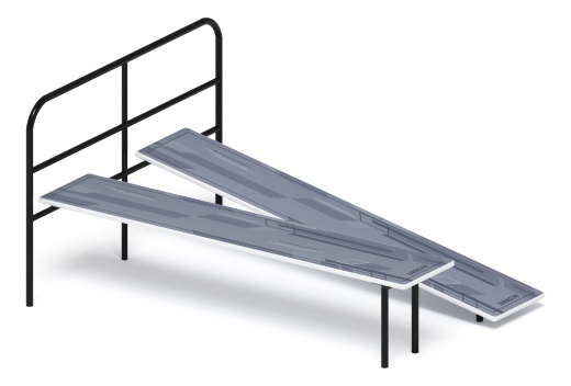 Скамья для пресса двойная (серый) - СО 2.40.04-03