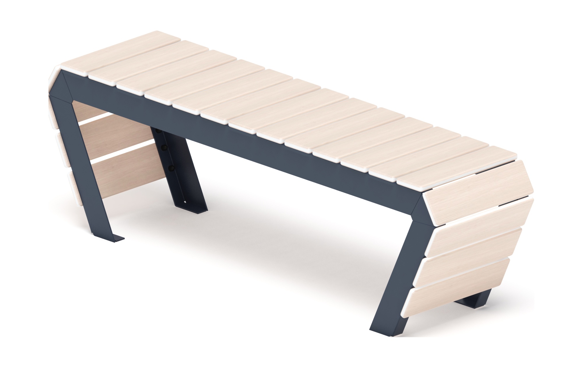 Скамья - МФ 42.02.04-11 (Беленый дуб) Г:380  (под анкера)