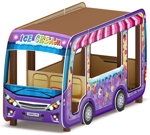 Автобус-мороженое (фиолетовый) - Беседка - МФ 10.03.14
