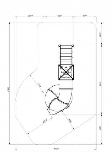 Горка тоннельная - ИО 45.14.01-02 - Космопорт (Космос) H=2000