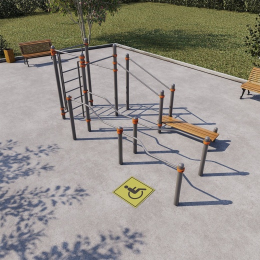 Спортивный комплекс, адаптированный для инвалидов-колясочников СВС-125-М