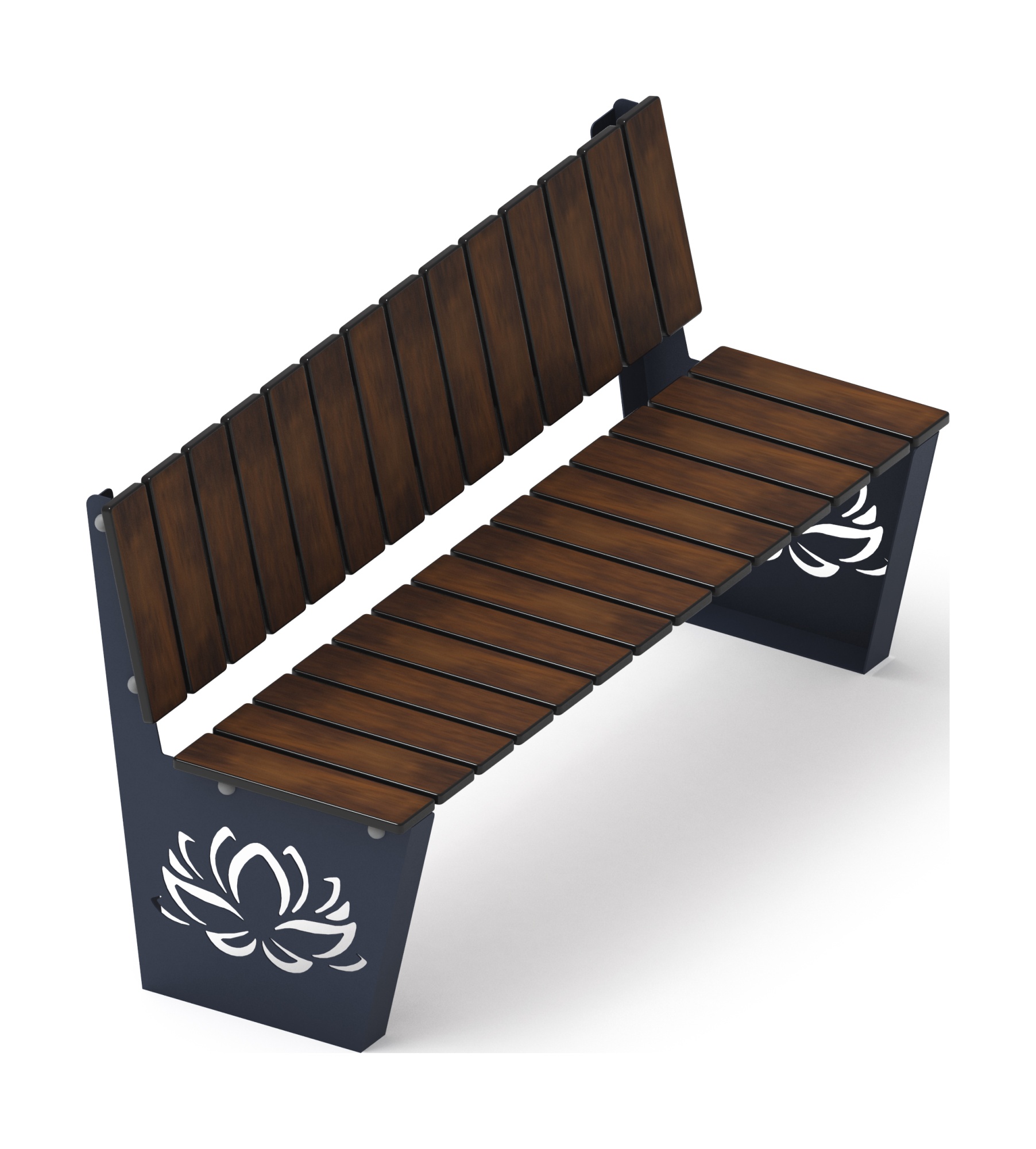 Скамья Лотос - МФ 42.02.01 (Темный дуб) (под анкера)