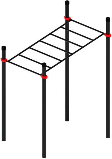 Воркаут ЛОВ 108 красный ВТ 102.07-01