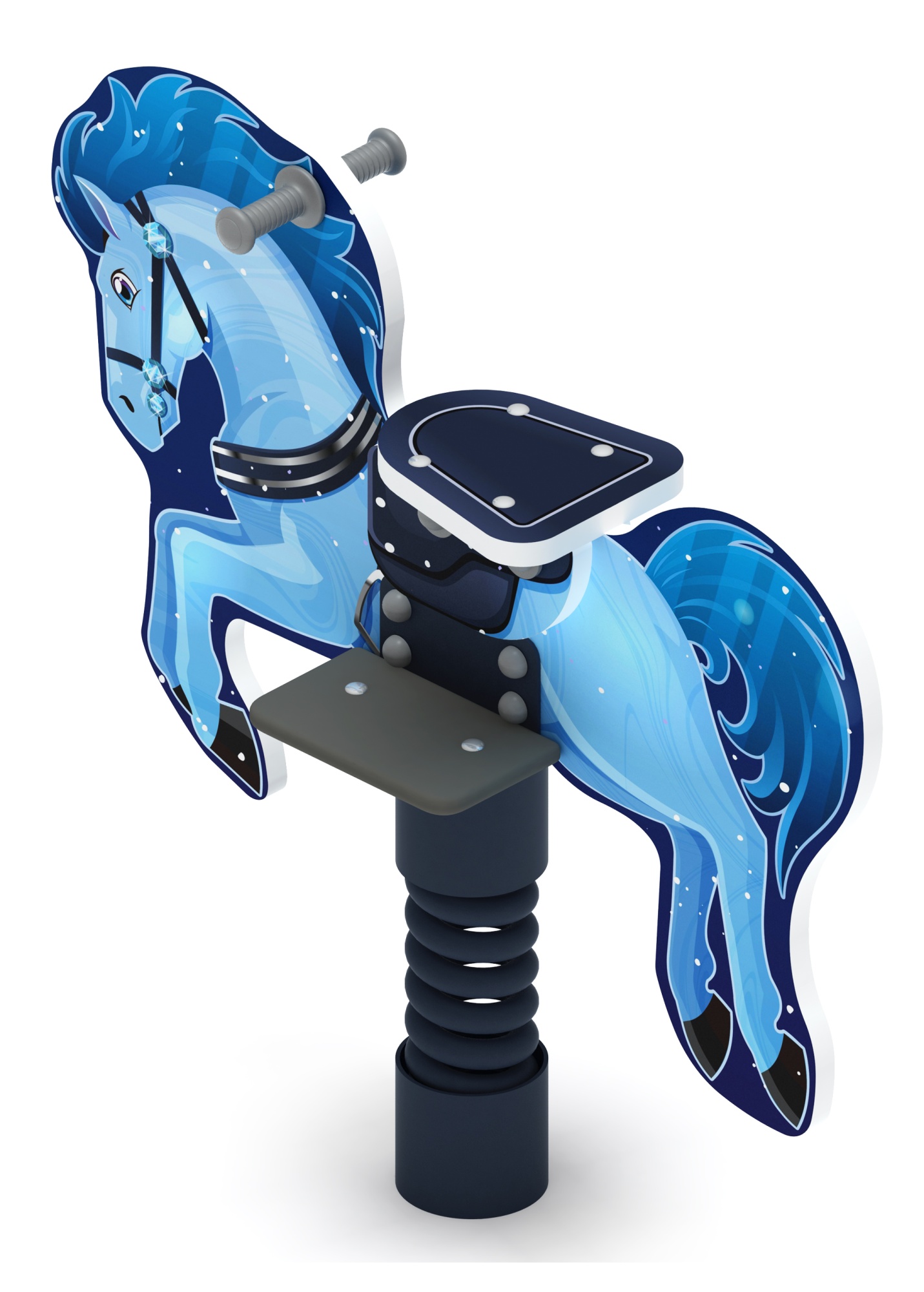 Лошадка 5 (Снежная королева) - Качалка на пружине - ИО 22.01.13-03