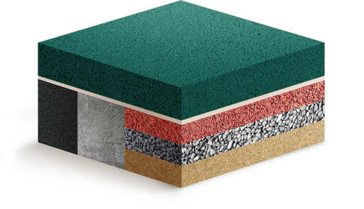 Покрытие из резиновой крошки Walk зеленое