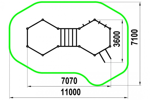 Пять разноуровневых турников, турник хватом "молоток", шведская стенка, рукоход, брусья для отжиманий, гимнастические кольца, гимнастическая перекладина W-03-014