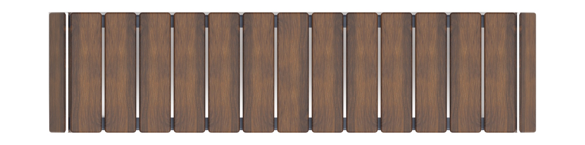 Скамья - МФ 42.02.04-10 (Темный дуб) Г:380  (под анкера)