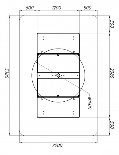 Песочница с крышкой средняя и навесом Грибок (Арифметика) - ИО 5.01.10-03