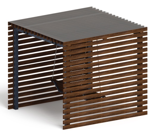 Пергола беседка с качелями - МФ 78.01.01 /с поликарбонатом/