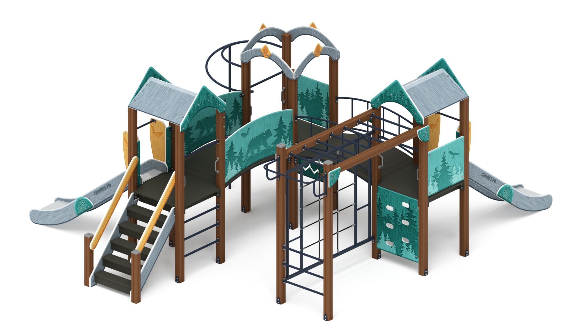 Городок (Тайга) - ДИК 2.01.3.01-03 - Игровой комплекс H=1200