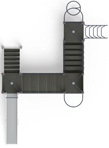 Навина (Техно-голубой) - ДИК 2.09.06-01 - Игровой комплекс H=1500