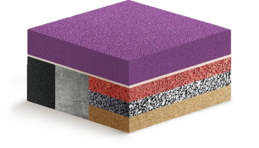 Покрытие из каучуковой крошки Sport Select фиолетовое