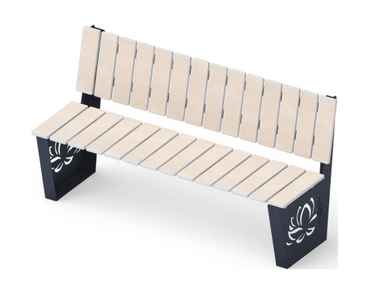 Скамья Лотос - МФ 42.02.01-01 (Светлый дуб)  (под анкера)