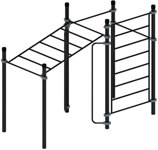 Воркаут ЛОВ 108 серый ВТ 102.12-03