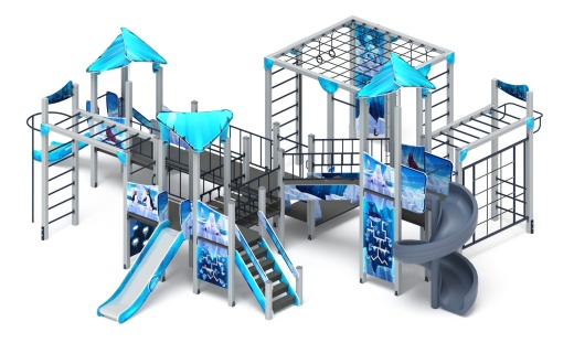 Волшебный город (винтовой скат) (Снежная королева) - ДИК 2.19.03-02 - Игровой комплекс Н=900 Н=1200 Н=2000