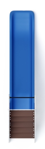 Горка пластиковая - ИО 42.01.01-01 - (голубой скат) Н-1200 (Снежная королева)